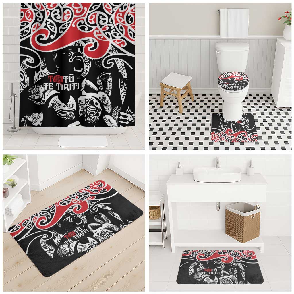 Aotearoa Toitu Te Tiriti Bathroom Set New Zealand Stand Together Stand Stronger - Aussie Hoodie
