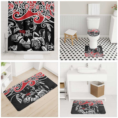 Aotearoa Toitu Te Tiriti Bathroom Set New Zealand Stand Together Stand Stronger - Aussie Hoodie