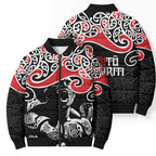 Aotearoa Toitu Te Tiriti Bomber Puffer Jacket New Zealand Stand Together Stand Stronger - Aussie Hoodie