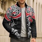Aotearoa Toitu Te Tiriti Bomber Puffer Jacket New Zealand Stand Together Stand Stronger - Aussie Hoodie
