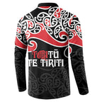 Aotearoa Toitu Te Tiriti Button Sweatshirt New Zealand Stand Together Stand Stronger