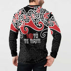 Aotearoa Toitu Te Tiriti Button Sweatshirt New Zealand Stand Together Stand Stronger