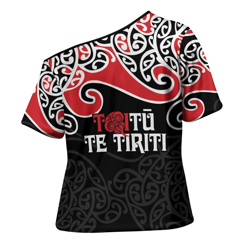 Aotearoa Toitu Te Tiriti Cross Shoulder Shirt New Zealand Stand Together Stand Stronger - Aussie Hoodie