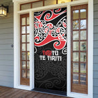 Aotearoa Toitu Te Tiriti Door Cover New Zealand Stand Together Stand Stronger - Aussie Hoodie