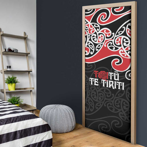 Aotearoa Toitu Te Tiriti Door Cover New Zealand Stand Together Stand Stronger - Aussie Hoodie
