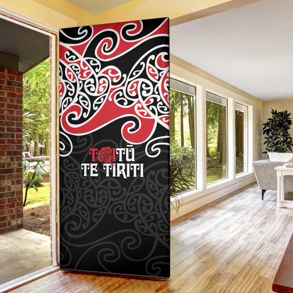 Aotearoa Toitu Te Tiriti Door Cover New Zealand Stand Together Stand Stronger - Aussie Hoodie