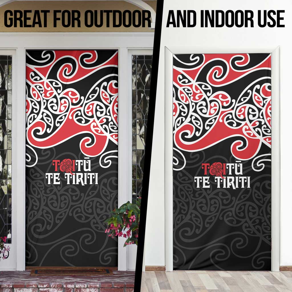 Aotearoa Toitu Te Tiriti Door Cover New Zealand Stand Together Stand Stronger - Aussie Hoodie