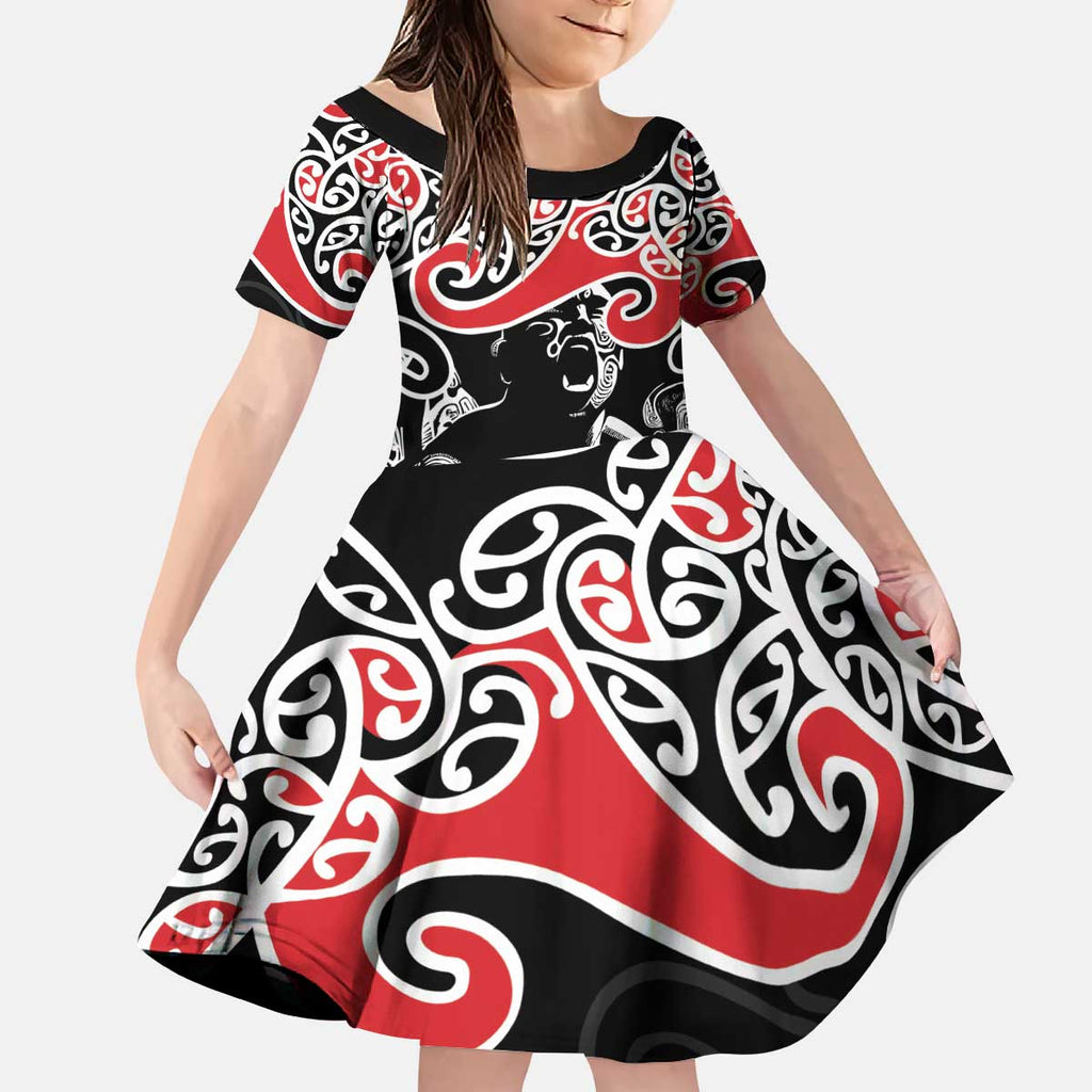Aotearoa Toitu Te Tiriti Kid Short Sleeve Dress New Zealand Stand Together Stand Stronger