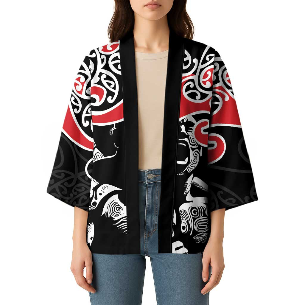 Aotearoa Toitu Te Tiriti Kimono New Zealand Stand Together Stand Stronger - Aussie Hoodie
