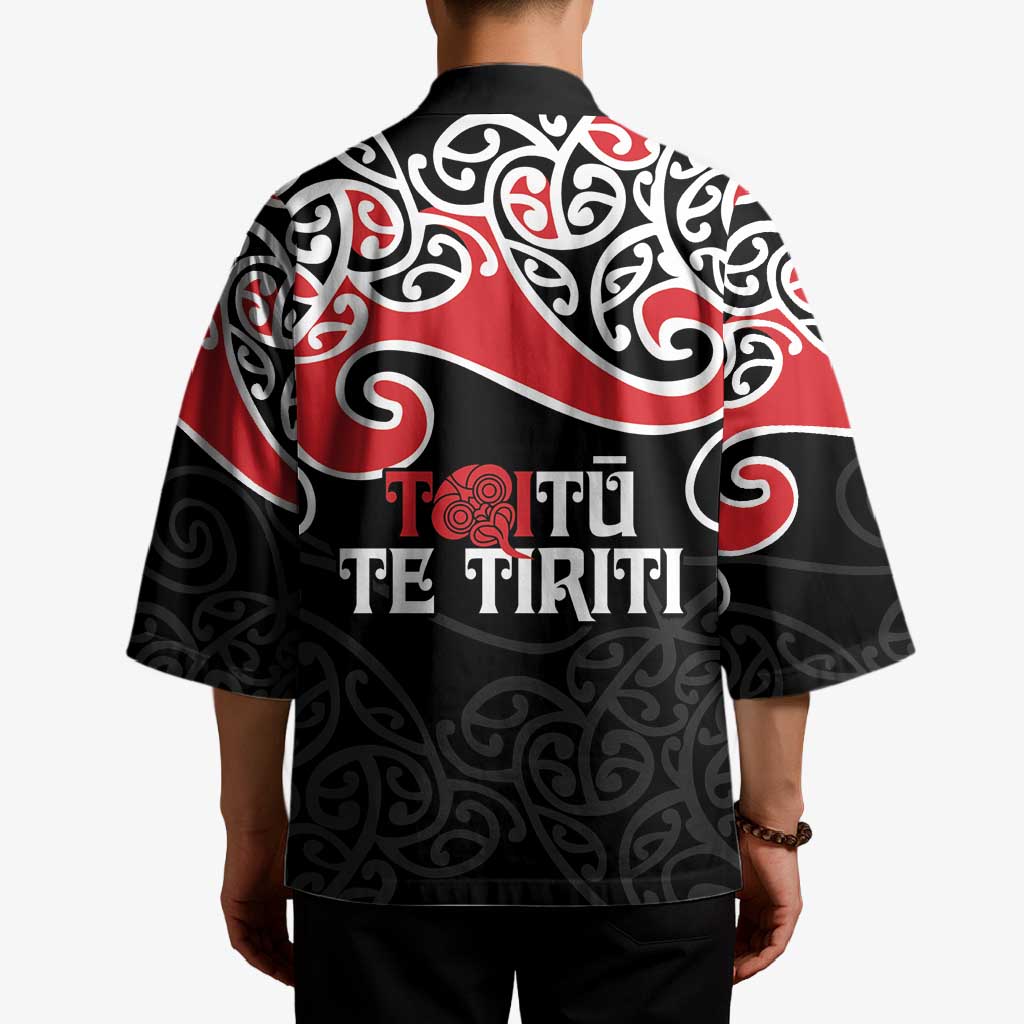 Aotearoa Toitu Te Tiriti Kimono New Zealand Stand Together Stand Stronger - Aussie Hoodie