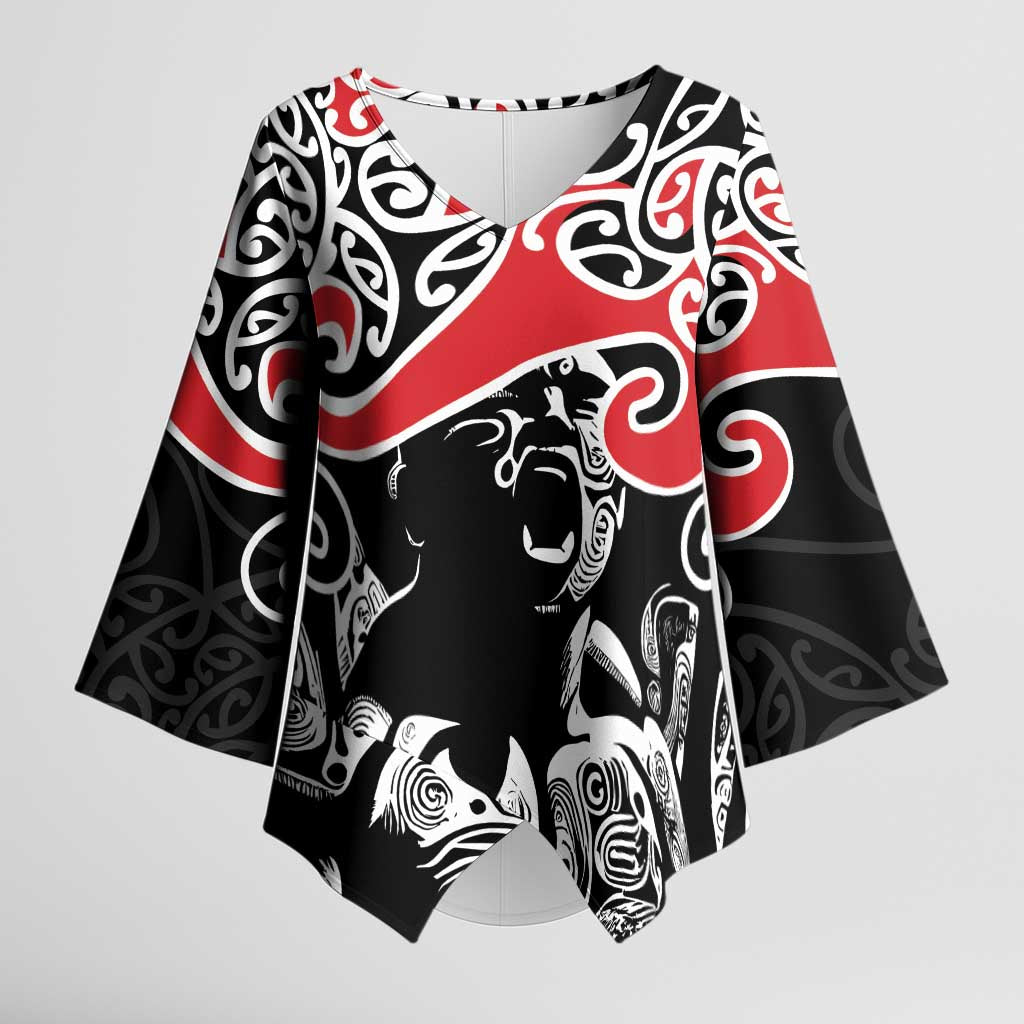 Aotearoa Toitu Te Tiriti Kimono Sleeve Blouse New Zealand Stand Together Stand Stronger - Aussie Hoodie
