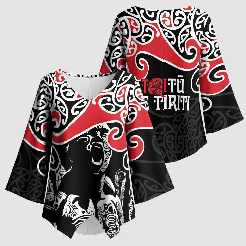 Aotearoa Toitu Te Tiriti Kimono Sleeve Blouse New Zealand Stand Together Stand Stronger - Aussie Hoodie