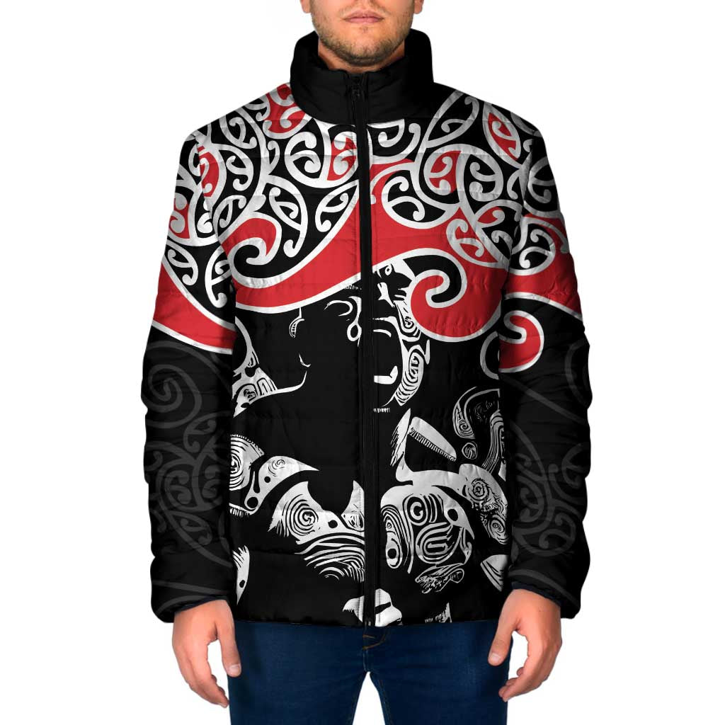 Aotearoa Toitu Te Tiriti Padded Jacket New Zealand Stand Together Stand Stronger - Aussie Hoodie