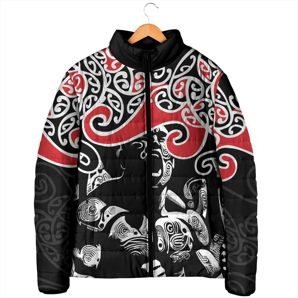 Aotearoa Toitu Te Tiriti Padded Jacket New Zealand Stand Together Stand Stronger - Aussie Hoodie