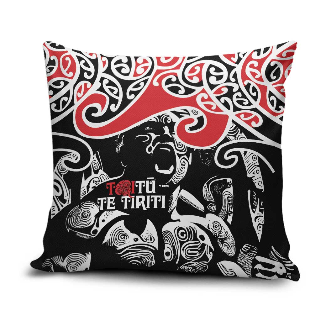 Aotearoa Toitu Te Tiriti Pillow Cover New Zealand Stand Together Stand Stronger - Aussie Hoodie