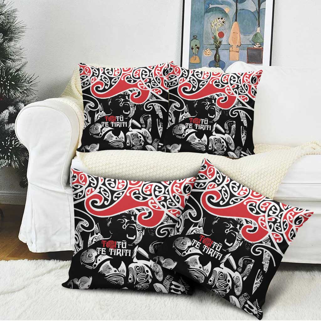 Aotearoa Toitu Te Tiriti Pillow Cover New Zealand Stand Together Stand Stronger - Aussie Hoodie