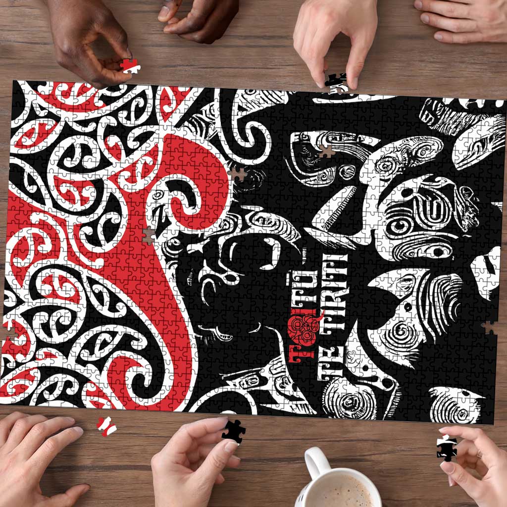 Aotearoa Toitu Te Tiriti Puzzle New Zealand Stand Together Stand Stronger - Aussie Hoodie