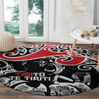 Aotearoa Toitu Te Tiriti Round Carpet New Zealand Stand Together Stand Stronger