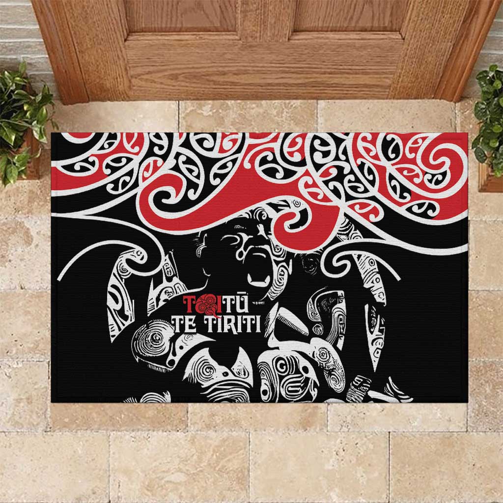 Aotearoa Toitu Te Tiriti Rubber Doormat New Zealand Stand Together Stand Stronger
