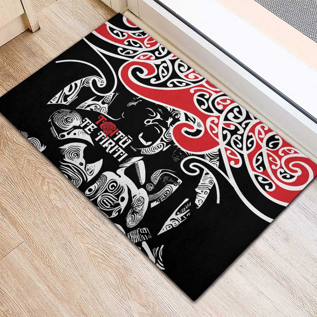 Aotearoa Toitu Te Tiriti Rubber Doormat New Zealand Stand Together Stand Stronger