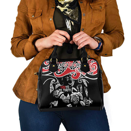Aotearoa Toitu Te Tiriti Shoulder Handbag New Zealand Stand Together Stand Stronger