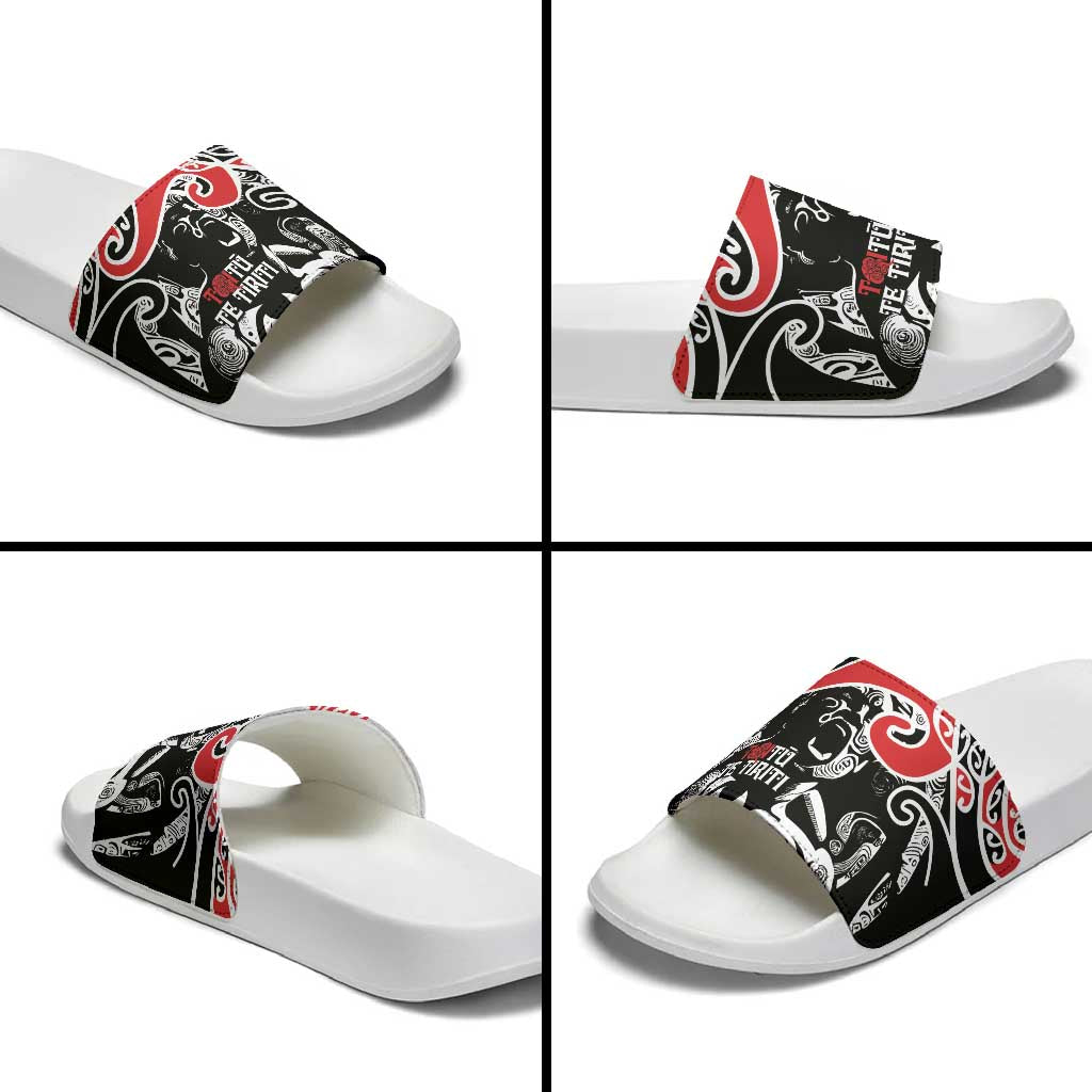 Aotearoa Toitu Te Tiriti Slide Sandals New Zealand Stand Together Stand Stronger - Aussie Hoodie