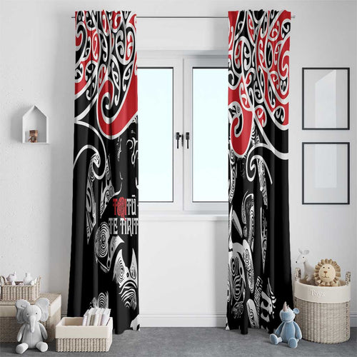Aotearoa Toitu Te Tiriti Window Curtain New Zealand Stand Together Stand Stronger