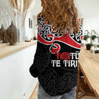 Aotearoa Toitu Te Tiriti Women Casual Shirt New Zealand Stand Together Stand Stronger