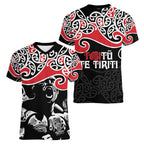 Aotearoa Toitu Te Tiriti Women V-Neck T-Shirt New Zealand Stand Together Stand Stronger