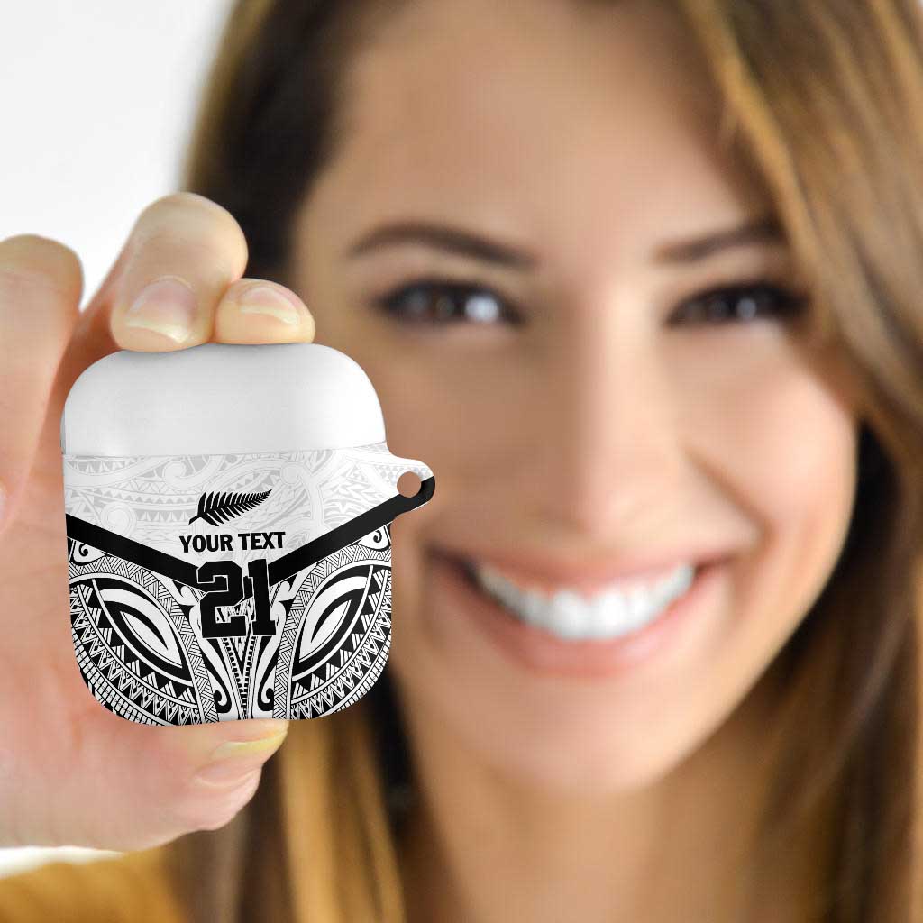 New Zealand Football Custom AirPods Case All White Fern Go Champions - Aussie Hoodie