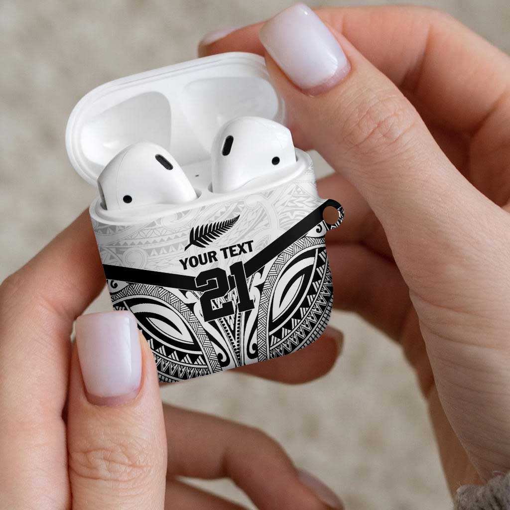 New Zealand Football Custom AirPods Case All White Fern Go Champions - Aussie Hoodie