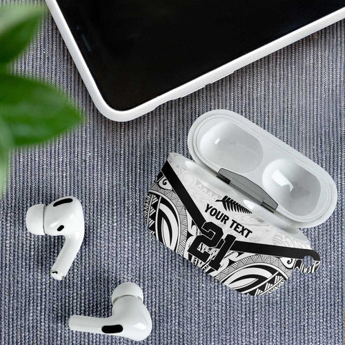 New Zealand Football Custom AirPods Case All White Fern Go Champions - Aussie Hoodie