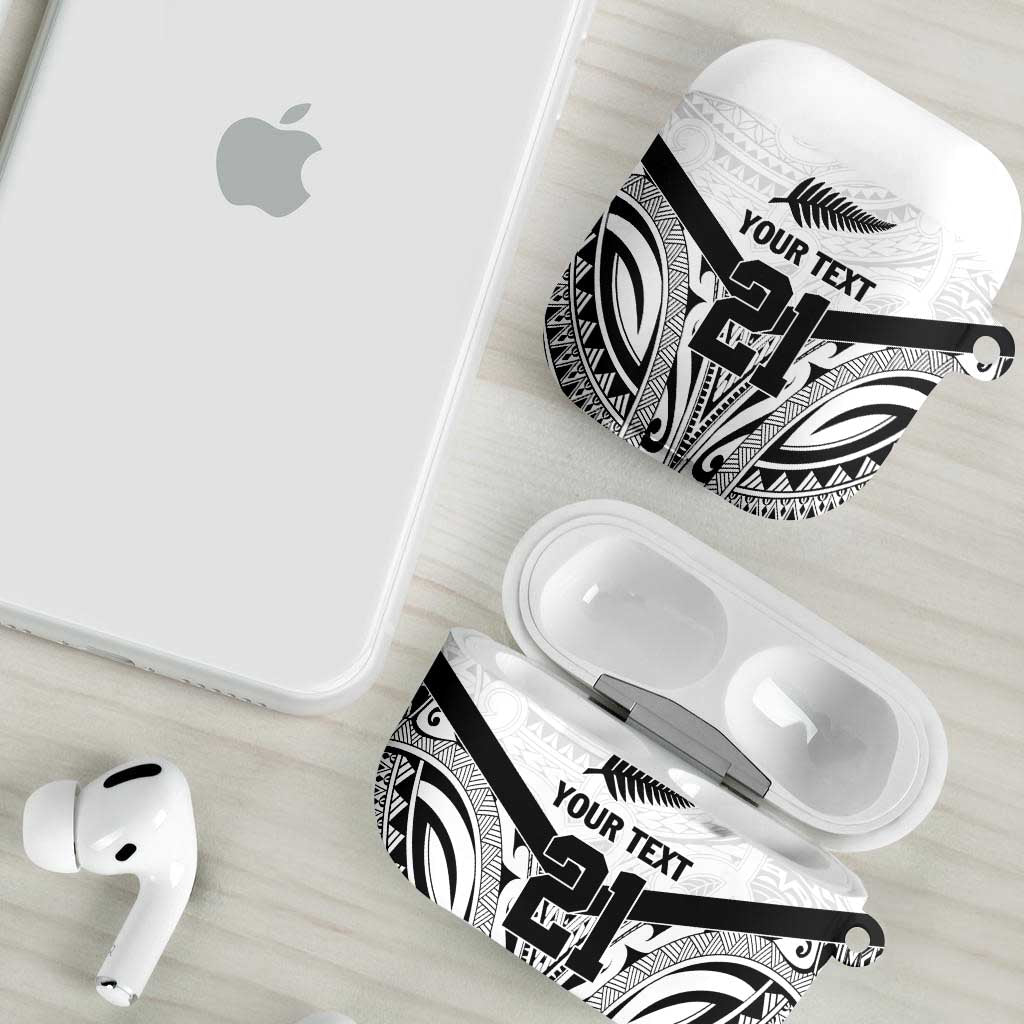 New Zealand Football Custom AirPods Case All White Fern Go Champions - Aussie Hoodie