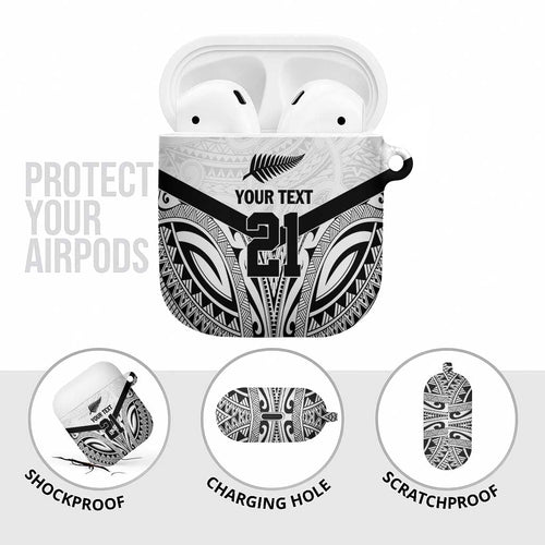 New Zealand Football Custom AirPods Case All White Fern Go Champions - Aussie Hoodie