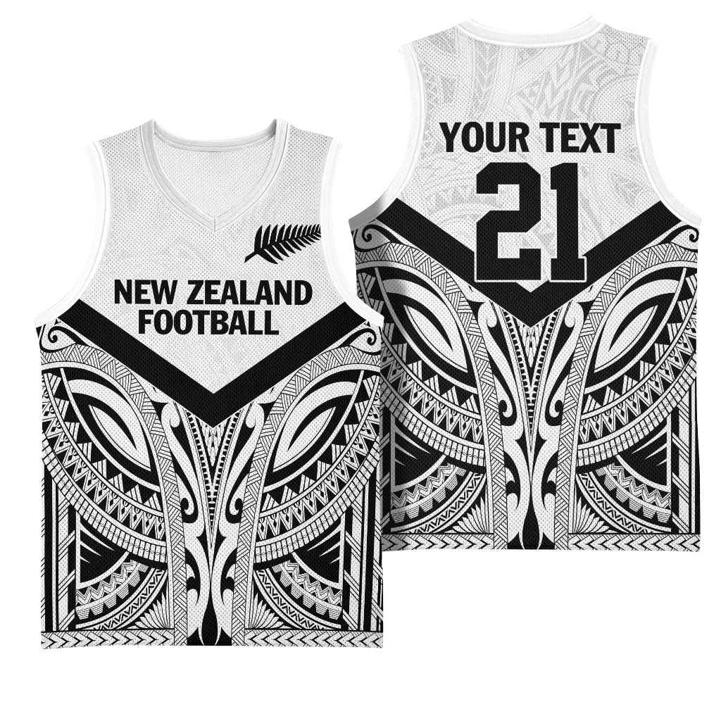 New Zealand Football Custom Basketball Jersey All White Fern Go Champions - Aussie Hoodie