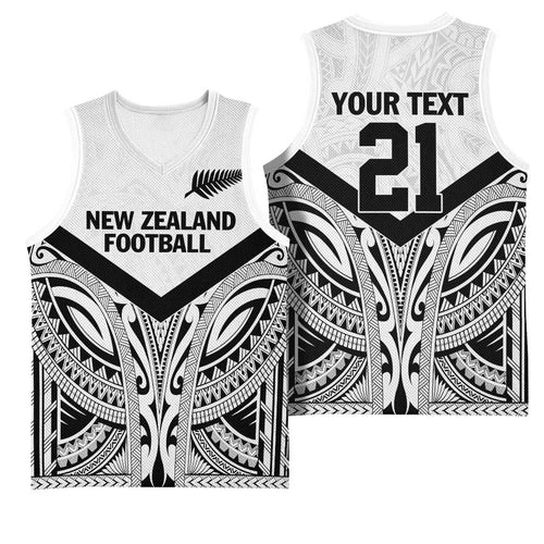 New Zealand Football Custom Basketball Jersey All White Fern Go Champions - Aussie Hoodie