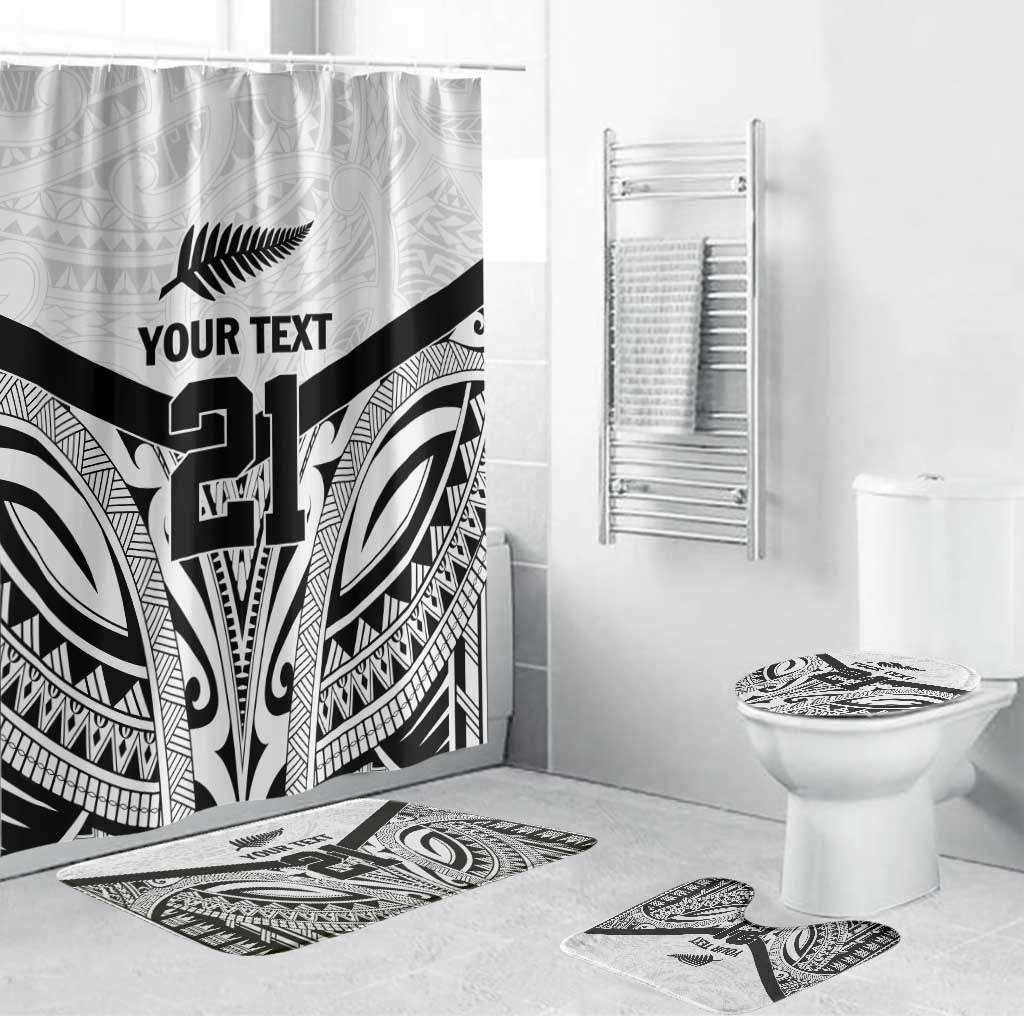 New Zealand Football Custom Bathroom Set All White Fern Go Champions - Aussie Hoodie