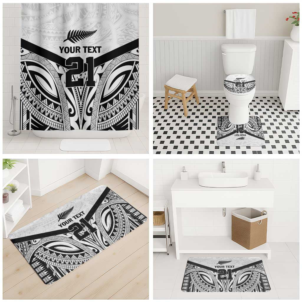 New Zealand Football Custom Bathroom Set All White Fern Go Champions - Aussie Hoodie