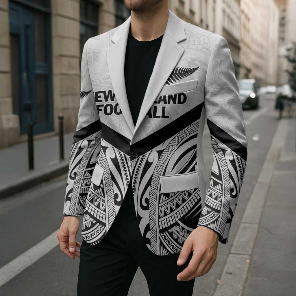 New Zealand Football Custom Blazer All White Fern Go Champions - Aussie Hoodie