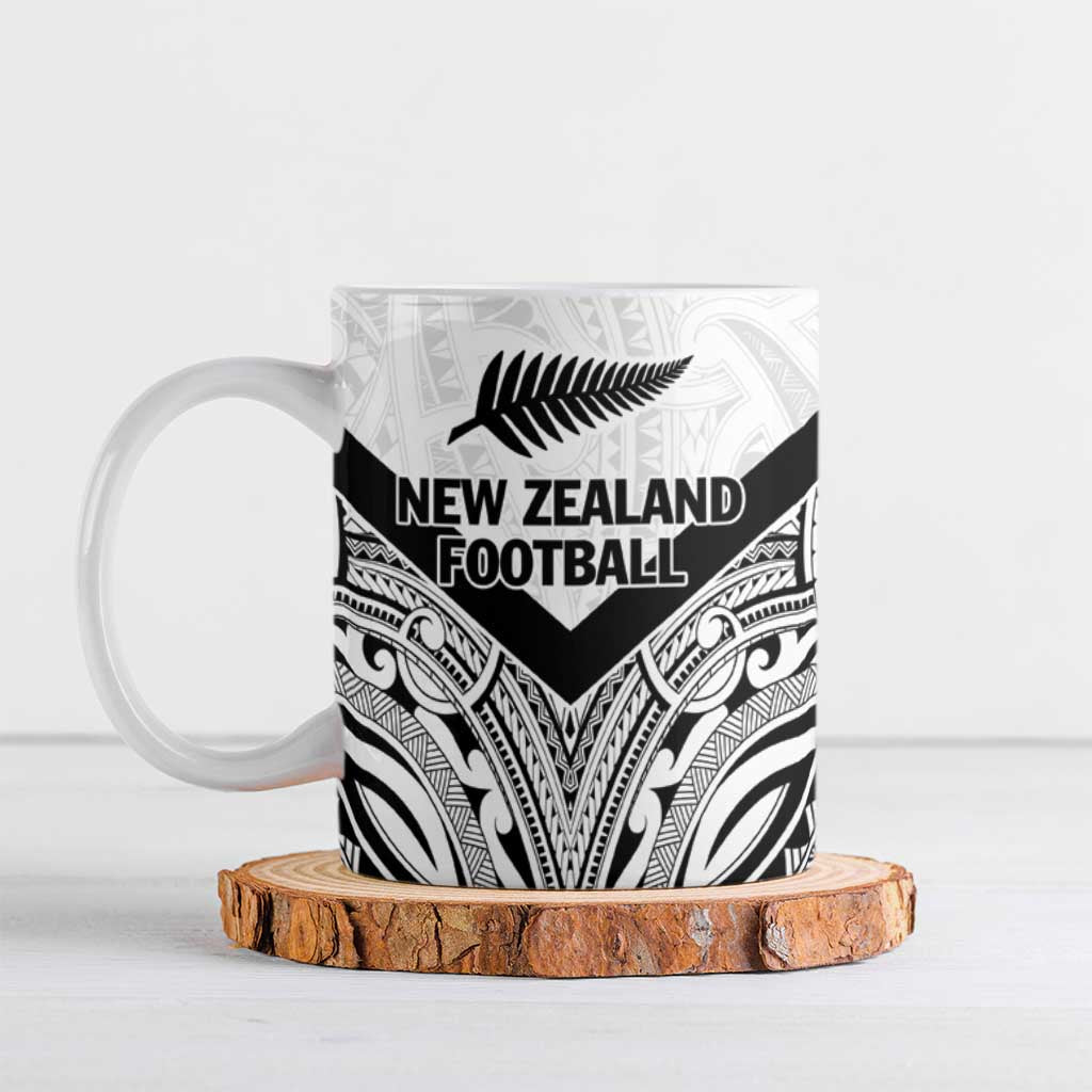 New Zealand Football Custom Ceramic Mug All White Fern Go Champions - Aussie Hoodie
