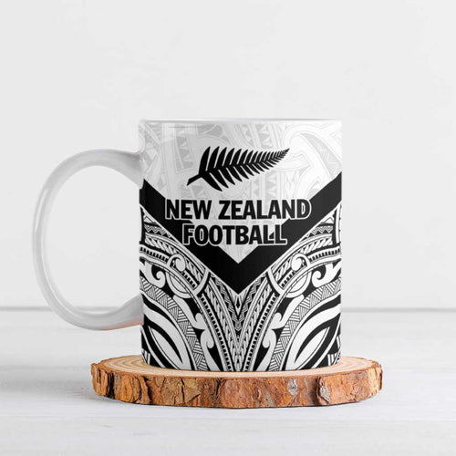 New Zealand Football Custom Ceramic Mug All White Fern Go Champions - Aussie Hoodie