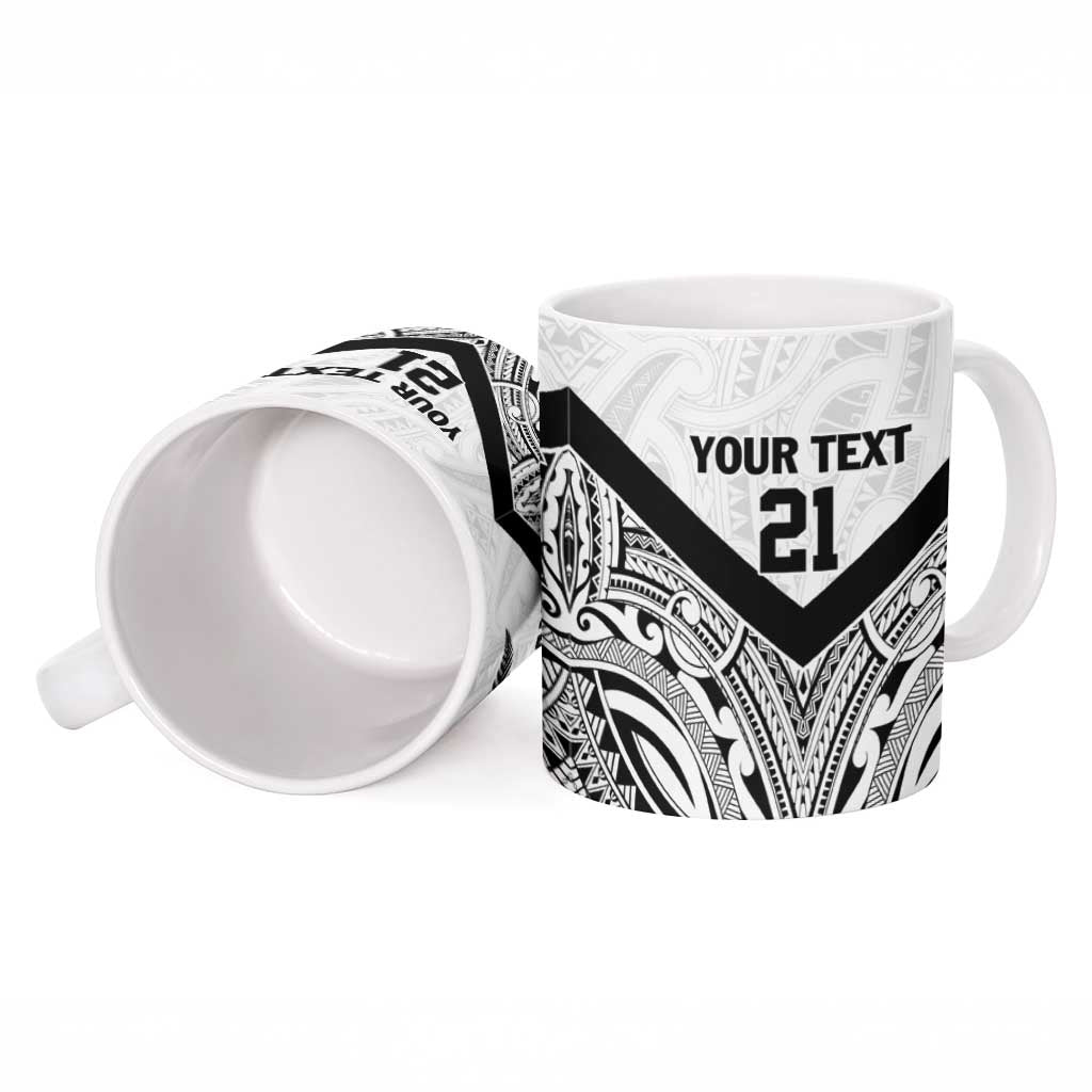 New Zealand Football Custom Ceramic Mug All White Fern Go Champions - Aussie Hoodie