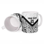 New Zealand Football Custom Ceramic Mug All White Fern Go Champions - Aussie Hoodie