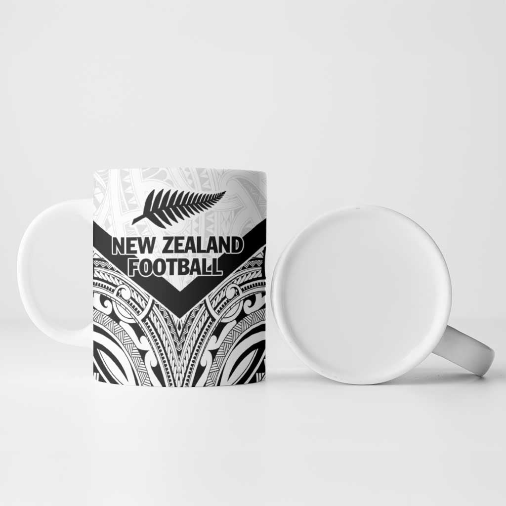 New Zealand Football Custom Ceramic Mug All White Fern Go Champions - Aussie Hoodie