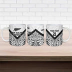 New Zealand Football Custom Ceramic Mug All White Fern Go Champions - Aussie Hoodie