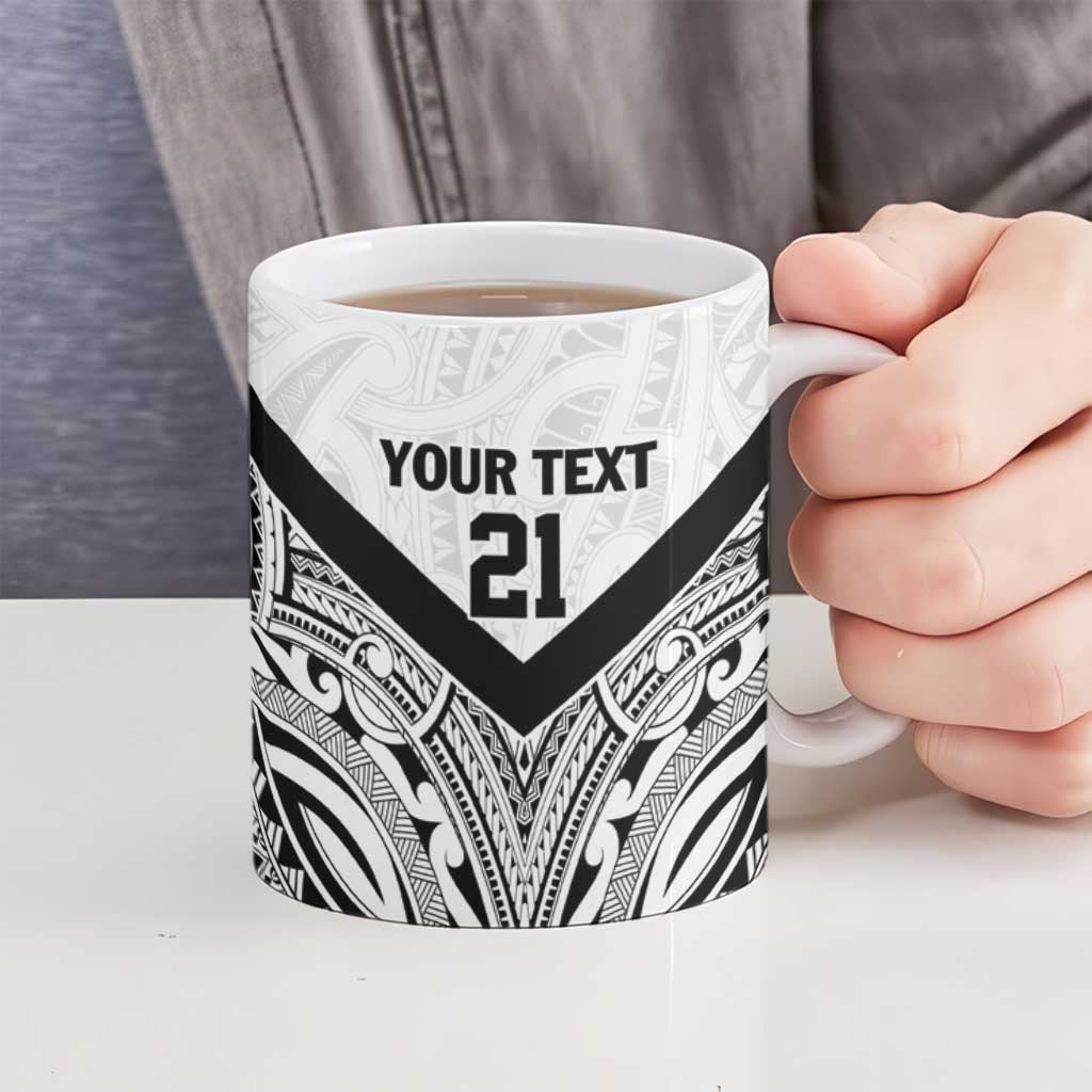 New Zealand Football Custom Ceramic Mug All White Fern Go Champions - Aussie Hoodie