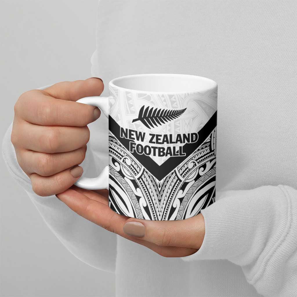 New Zealand Football Custom Ceramic Mug All White Fern Go Champions - Aussie Hoodie