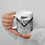 New Zealand Football Custom Ceramic Mug All White Fern Go Champions - Aussie Hoodie