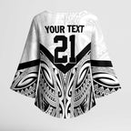 New Zealand Football Custom Kimono Sleeve Blouse All White Fern Go Champions - Aussie Hoodie