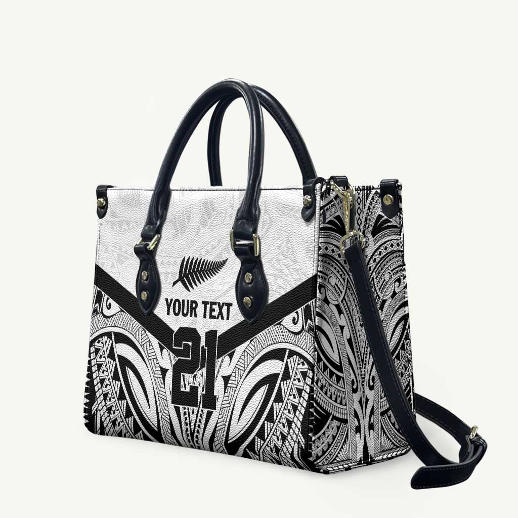 New Zealand Football Custom Leather Bag All White Fern Go Champions - Aussie Hoodie